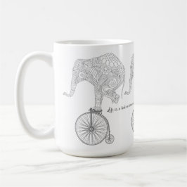 Tasse Équilibre de bicyclette Penny Farthing éléphant