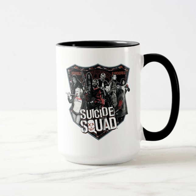Tasse Équipe de suicide | Badge de groupe photo (Droite)