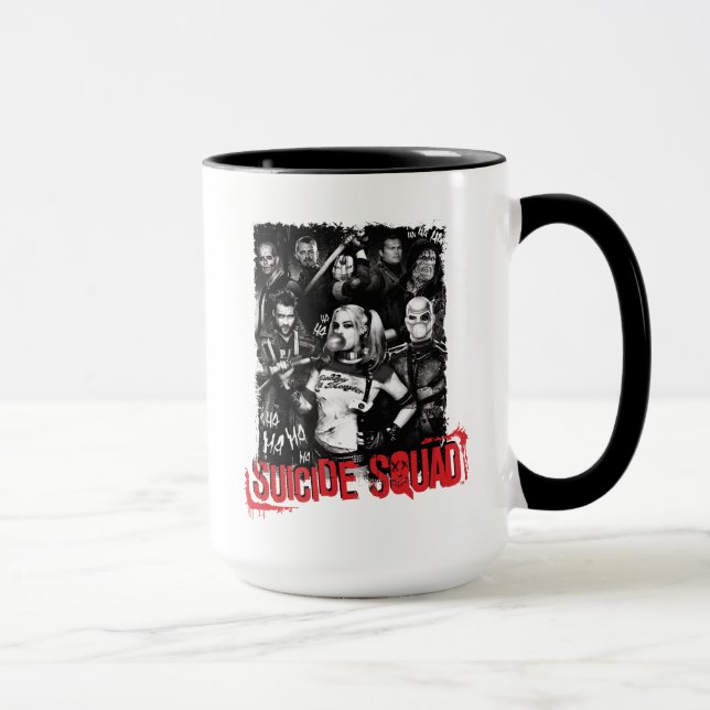 Tasse Équipe de suicide | Grunge Group Photo (Droite)