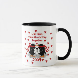 Tasse Ęr jour de Valentines de pingouin 2009