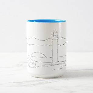 Tasse - Erwachsenenfarben Leuchtturmszene