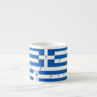 Tasse Espresso Griechische Flagge mit Evzone