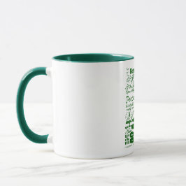 Tasse Esprits de Noël Arbre Abstrait avec typographie te