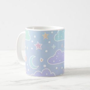 Tasse esthétique Kawaii Lune & Étoiles