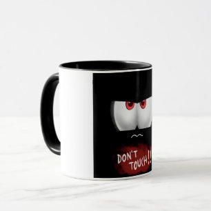 Tasse esthétique « Ne touchez pas » aux yeux rouge