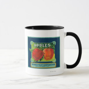 Tasse Étiquette de pomme de fruits à spiner - Yakima, WA
