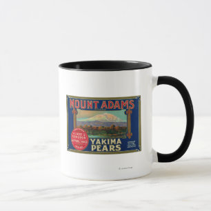 Tasse Étiquette du cadran de poire du mont Adams Yakima,