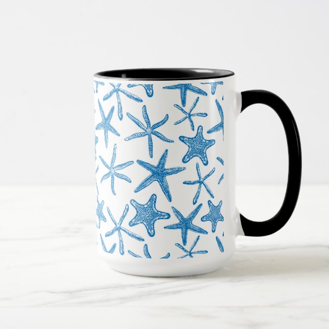 Tasse étoiles de mer en bleu (Droite)