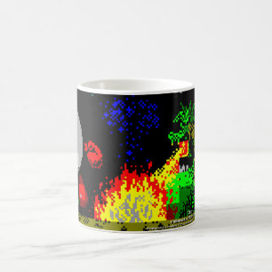 Tasse étourdie de monde imaginaire