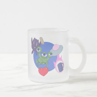 Tasse étrangère bonjour de trio