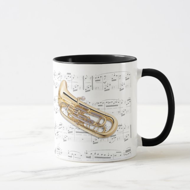 Tasse - euphonium avec la musique de feuille (Droite)