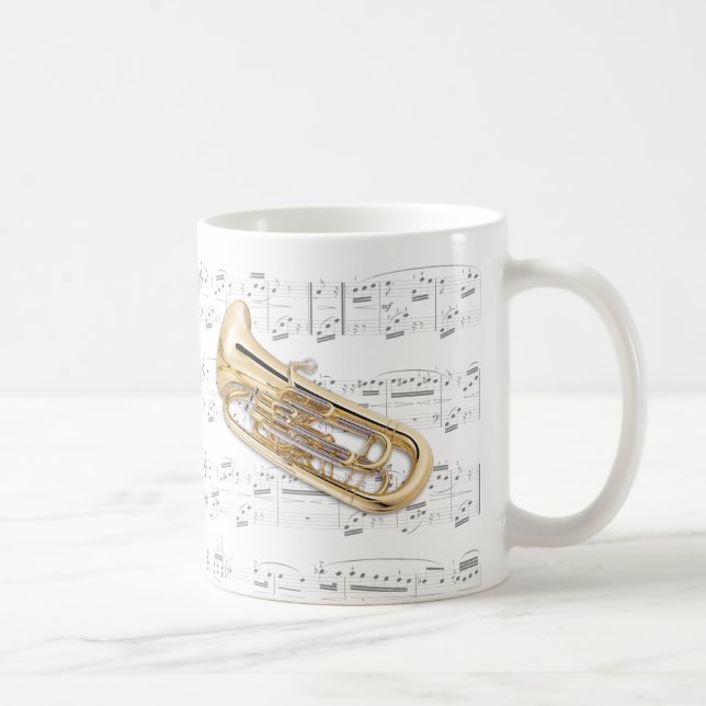 Tasse - euphonium avec la musique de feuille (Droite)