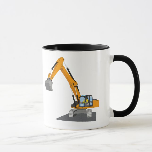 Tasse Excavateur à chaîne orange (Droite)