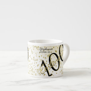 Tasse Expresso 100 Anniversaire Anniversaire Tex Noir/Or