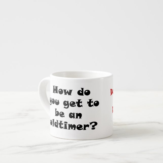 Tasse Expresso 12 Étape vieille plaisanterie (Devant gauche)