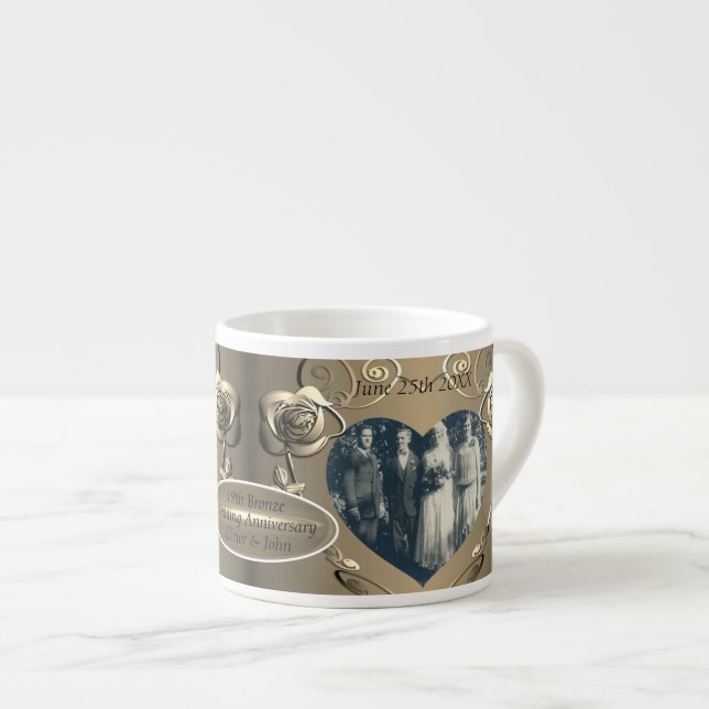 Tasse Expresso 19ème/8ème Bronze + 2 Photos Mug (Devant droit)