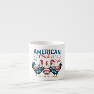 Tasse Expresso 4 juillet Poulet Patriotique Américain-62987
