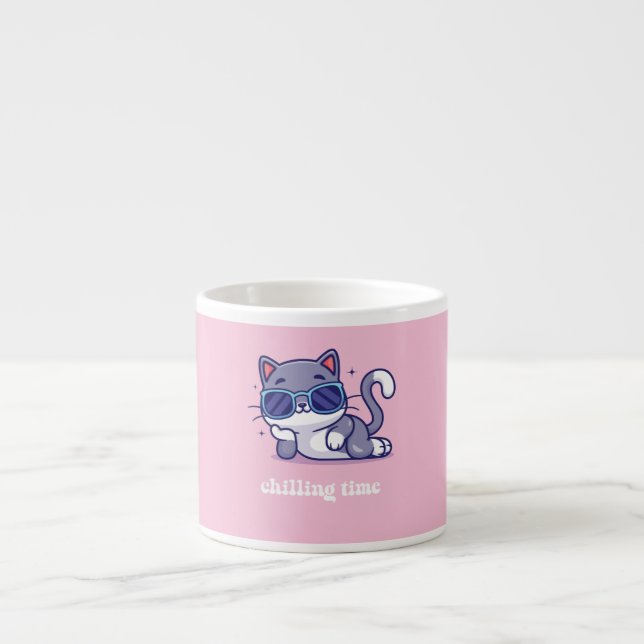 Tasse Expresso A  coffee mug Chiiling time (pink) (Devant)
