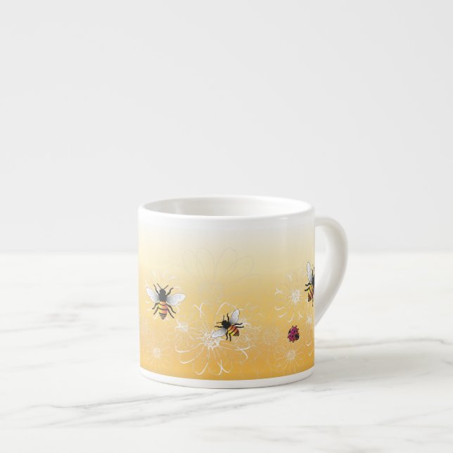 Tasse Expresso Abeilles et coccinelle (Devant droit)