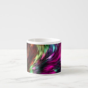 Tasse Expresso Abstraite fourrure colorée Arrière - plan prismati