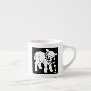 Tasse Expresso Agneau à fleurs