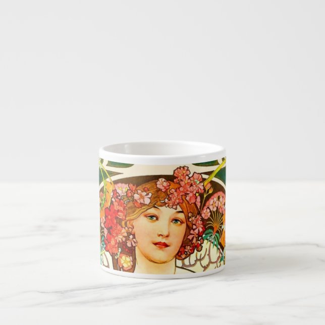 Tasse Expresso Alphonse Mucha Art Nouveau Daydream (Devant)