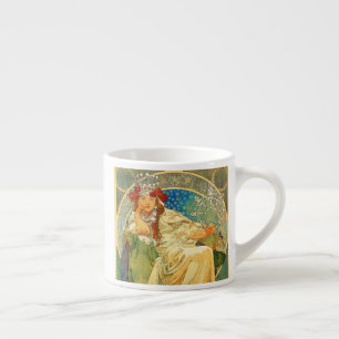 Tasse Expresso Alphonse Mucha Art Nouveau Princesse Hyacinth
