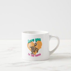 Tasse Expresso Amour à vous jusqu'à l'os Humour de squelette