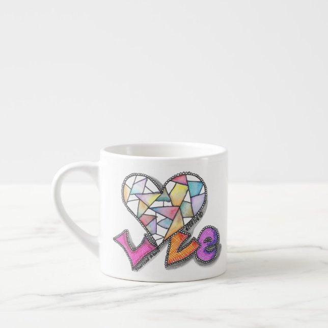 Tasse Expresso Amour fait à partir du coeur (Gauche)