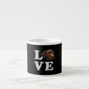 Tasse Expresso Amoureux des chiens   I Love Chocolate Labrador Re