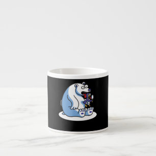 Tasse Expresso Amusant Ours Polaire Penguin Amoureux des animaux 