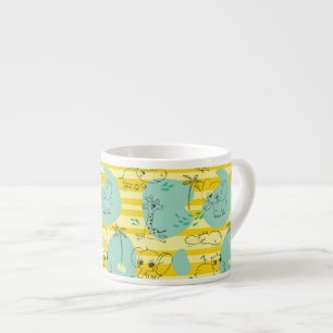 Tasse Expresso Animaux mignons jouant avec de l'eau 2