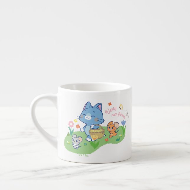 Tasse Expresso Anime Tom, Jerry et Tuffy Picnic (Gauche)