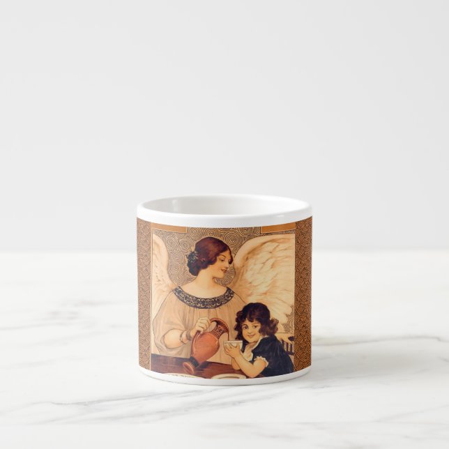 Tasse Expresso Antique française au chocolat (Devant)