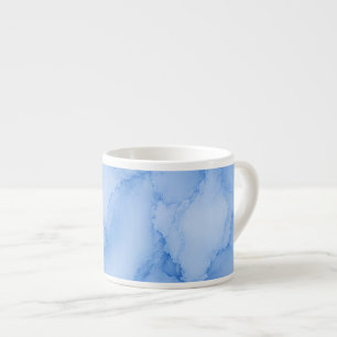 Tasse Expresso Aquarelle Abstraite Bleu Clair