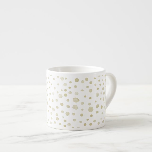 Tasse Expresso Aquarelle de Confetti Gold Points Espresso Mug (Devant droit)