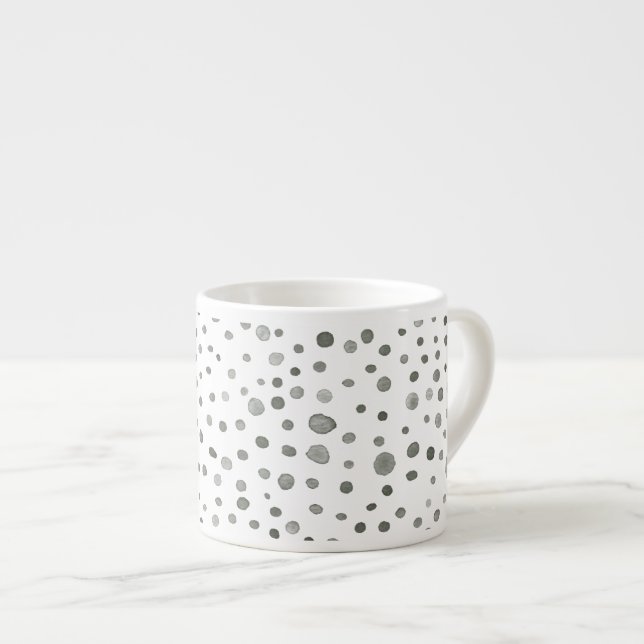Tasse Expresso Aquarelle de pin Confetti Points Espresso Mug (Devant droit)