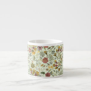 Tasse Expresso Aquarelle Florale Fleurs d'abeille Élégante Modern