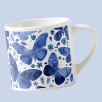 Aquarelle papillon Indigo Blue