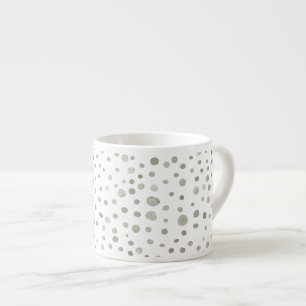 Tasse Expresso Aquarelle Sage Confetti Points Espresso Mug