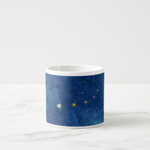 Tasse Expresso Aquarelle Sky étoilée Abstraite Nebula Galaxy