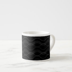 Tasse Expresso Argent, élégant, cool, moderne, simple motif ondul