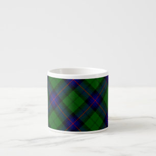 Tasse Expresso Armstrong clan tartan bleu vert plaid