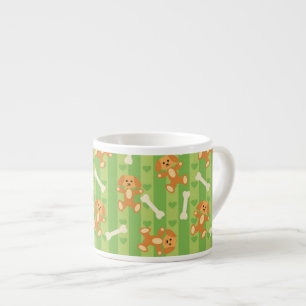 Tasse Expresso arrière - plan avec des chiens et des os