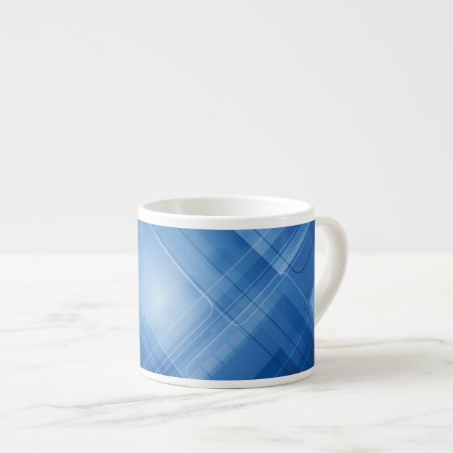 Tasse Expresso Arrière - plan de pointe bleu-foncé (Devant droit)
