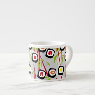 Tasse Expresso Arrière - plan de sushi