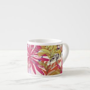 Tasse Expresso Arrière - plan floral 6