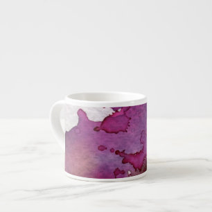 Tasse Expresso Arrière - plan pourpre d'aquarelle