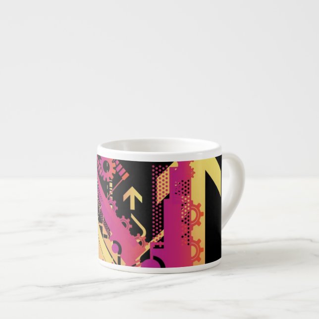 Tasse Expresso Arrière - plan tramé technique 7 (Devant droit)