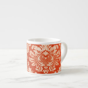 Tasse Expresso Arrière - plan vintage floral de papier peint